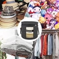 thumbnail image 6 of Large Hat Storage Box for Women & Men, 19" D x 17" H Oversized Hat Box Organizer，Foldable Round Travel Hat Boxes with Dustproof Lid, Stuffed Toy Storage Bin Bag (Dark Gray), 6 of 7