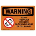thumbnail image 1 of SignMission OS-WS-A-1824-L-12783 18 x 24 in. OSHA Warning Sign - Radio Frequency Free Zone with Symbol, 1 of 1