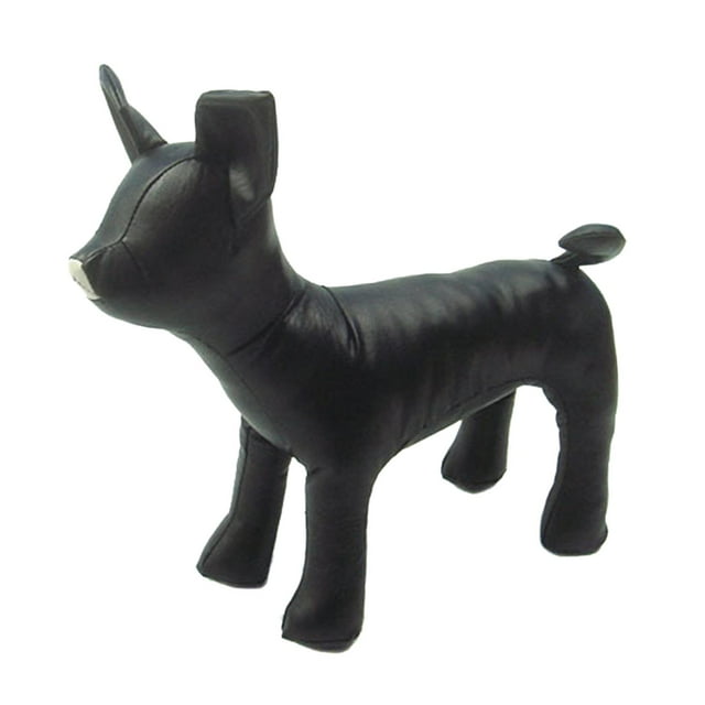 1PC Dog Mannequin PU Leather Standing Position for Display Dog Toys Black S
