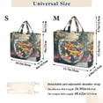 thumbnail image 2 of FORMRS Womens Corduroy Tote Bag Crossbody Shoulder Handbag with Pocket, Colorful Goldfish, 2 of 7