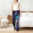 thumbnail image 4 of Salouo Purple Sky Wolf Print Women's Pajama Pants Casual Loose Sweatpants PJs Flowy Pants Drawstring Palazzo for Women Wide Leg Pants Lounge Pajama -XX-Large, 4 of 8