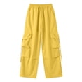 thumbnail image 6 of Women's Summer Casual Fashion Solid Color Quick Drying Work High Waist Straight Tube Wide Leg Multi Pocket Pants, 6 of 6