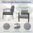 thumbnail image 2 of ALAULM Aluminum 2-Seat Patio Furniture Set, Outdoor Patio Conversation Set with 5.1" Cushions for Patio Backyard Poolside, Gray, 2 of 6