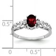 thumbnail image 2 of Primal Gold 14 Karat White Gold 6x4mm Oval Garnet and Diamond Ring, 2 of 4