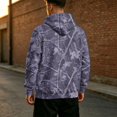thumbnail image 5 of Dwelliawo Camo Hoodies for Men, Maple Leaf Print Oversized Hooded Sweatshirt Long Sleeve Fleece Pullover Light Purple XL, 5 of 5