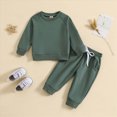 thumbnail image 2 of TOWED22 Toddler Baby Boy Clothes Fall Winter Sweatshirt Pants 2 Piece Set Infant Solid Color Long Sleeve Top Suit Outfits, 2 of 6