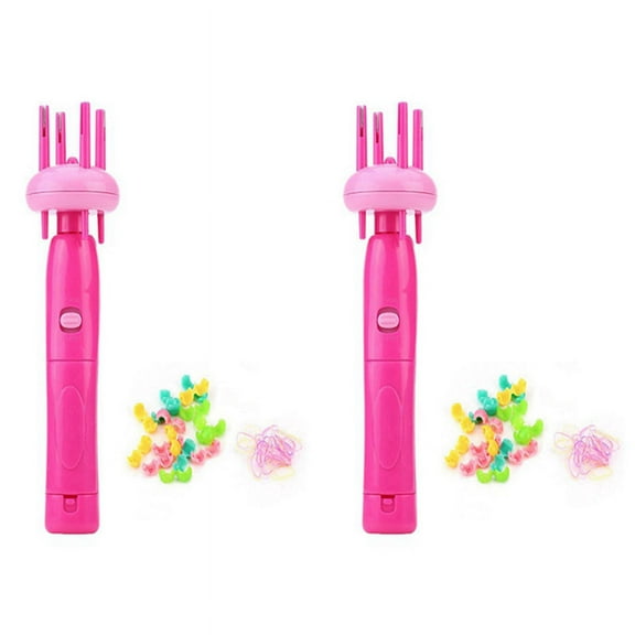 2X Women Portable Electric Automatic DIY Hairstyle Tool Braid Machine Hair Weave Roller Twist Braider Device Kit