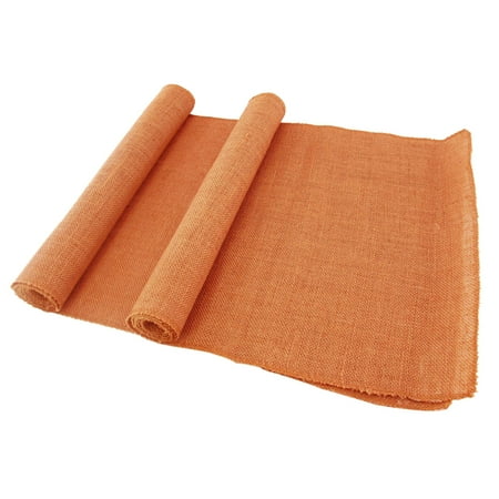 

BambooMN Pumpkin 15 x 88 Vintage Burlap Table Runner For Rustic Wedding Bridal Shower Bachelorette Graduation Party Table Decor Decorations 30 Pieces