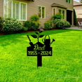 thumbnail image 3 of Handmadetneonsign Custom Outdoor Memorial Gardener Metal Sign With Stakes, Memorial Gardening Name, 3 of 4