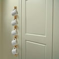 thumbnail image 4 of Wall-Mounted Coffee Mug Rack - 6-Hook Solid Wood Cup Holder for Kitchen Cabinet, Space-Saving Tea Bar Organizer with Rustic Decor (Vertical Rectangle Design), 4 of 8