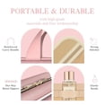 thumbnail image 5 of Neceser de viaje para mujer con gancho para colgar, estuche de cosméticos portátil, neceser para mujeres que viajan, artículos esenciales de viaje impermeables, rosa, 5 of 5