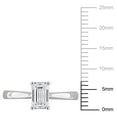 thumbnail image 2 of Created Forever Women's 1ct TGW Emerald and Round-Cut Lab-Grown Diamond Engagement Ring in Sterling Silver, 2 of 10