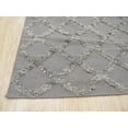 thumbnail image 2 of Handwoven Wool & Viscose Gray Transitional Trellis Marakesh Trellis Rug, 2 of 3