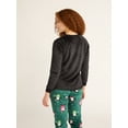 thumbnail image 2 of Joyspun Women's Plush Sleep Top with Long Sleeves, Sizes XS-3X, 2 of 6