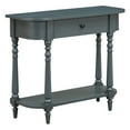 thumbnail image 6 of EUROCO 36" Retro Console Table with Drawer,Solid Wood Entryway Table Sofa Table with Open Storage Shelf and Corner-Curved Design for Entryway, Hallway and Living Room,Navy, 6 of 7