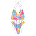 thumbnail image 4 of Conjunto de bikini a la moda para mujer Traje de baño de dos piezas Tie-Dye Tirantes Traje de baño Ropa de playa Fridja  nalpqowj55372, 4 of 7