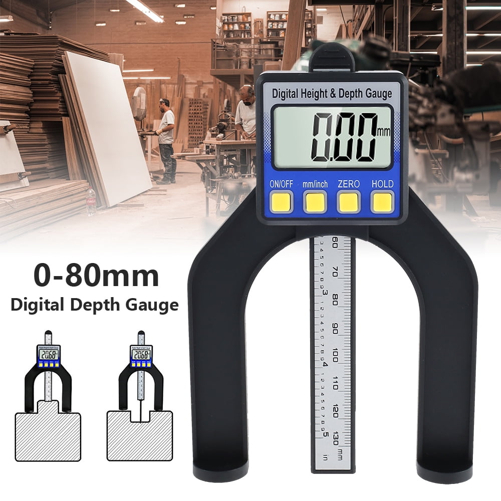 0-80MM Magnetic Digital Height Depth Gauge Router Table Measure   Wood Work Tool 