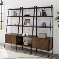 thumbnail image 3 of Walker Edison Arlo 3-Piece Engineered Wood Storage Shelving in Dark Brown Walnut, 3 of 10