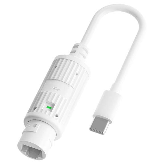 DC48V to 5V 2.4A Converter Power over Ethernet to Type C Adapter Plugs and Play Design for Intelligent Devices Multiple Devices Power Supply