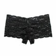 thumbnail image 5 of Sakmal Women Underwear Plus Size Lace Seamless Crotchless Panties Black Soft Women's Panties XL, 5 of 5