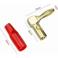 thumbnail image 2 of 12 Pcs 90 Degree Banana Plugs, 4mm Pure Copper Gold Plated L Shape Banana Connectors for Speaker Cable, Audio/Video Receivers, 2 of 4