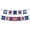 A003- Style F, variant on Fourth of July Party Decorations | Patriotic Outdoor Hanging Decor Pennant Banner Flags | Independence Day Decor for Outdoor Gatherings | Bunting Banner