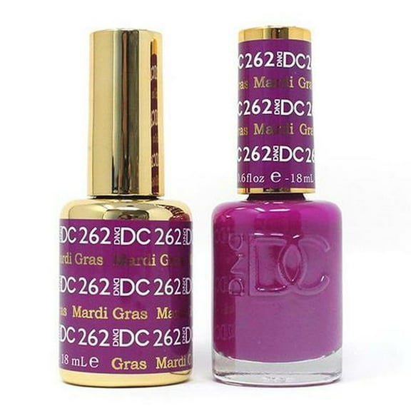 DND DC Soak Off Gel Polish   Matching Nail Polish Duo 262 Marci Gras