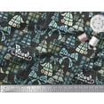 thumbnail image 2 of Soimoi Cotton Voile Fabric Christmas Theme Party Decor Fabric Printed Yard 42 Inch Wide, 2 of 3