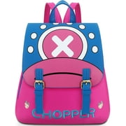Roffatide Anime Backpack Tony Tony Chopper Women Pink Mini Synthetic Leather Flap Print Back Pack