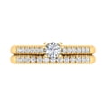 thumbnail image 3 of 1/2 Carat Round Diamond Bridal Ring Set in 14K Yellow Gold (Ring Size 5.5), 3 of 5
