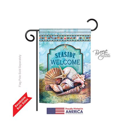 Breeze Decor 57005 Beach & Nautical Seaside Shells 2-Sided Impression Garden Flag - 13 x 18.5 in.