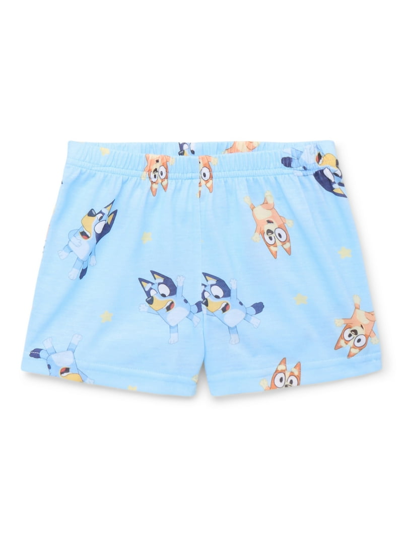 Bluey Girls Top and Shorts Pajama Set, 2-Piece, Sizes 4-12