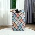 thumbnail image 6 of Yayeee Freestanding Laundry Hamper with Handle Collapsible Large Storage Basket for Clothes, Colorful Art Pattern, 6 of 7