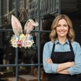thumbnail image 7 of Yucurem Easter Wreath for Front Door, Happy Easter Eggs Flowers Leaves Wooden Door Hanging Sign for Home Wall Decor Party Outdoor indoor Supply Easter Decoration, 7 of 7