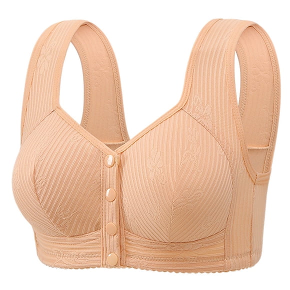 Soutiens-gorge pour Femmes Soutien-Gorge Femme Respirant Sans Armatures Soutiens-Gorge Grande Taille Fermeture avant Soutiens-Gorges Légers Confort Couvrance Totale Cache-Dos Soutiens-Gorge
