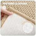 thumbnail image 6 of PABUBE Bathroom Rug, Non Slips Bath Mat, Machine Washable Bathroom Mat, Soft Absorbent Bathmat Bath Rug, Bathroom Rug and Mat for Bathroom Floor (16"x24",Beige), 6 of 10