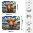 thumbnail image 2 of Ryvnso Highland Cattle Oil Pattern Dish Drying Mat for Kitchen Countertop 16x18 Small Dish Pad Drainer Rack Dish Sink Mats, 2 of 7