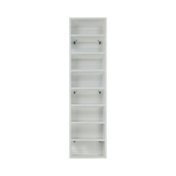 Ceres White Enamel On the Wall Spice Rack 55"h x 14"w x 2.5"d