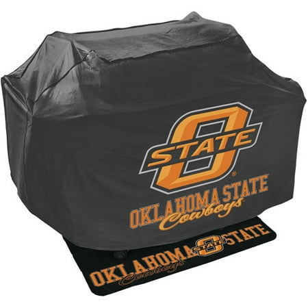 Mr. Bar-B-Q NCAA Grill Cover and Grill Mat Set, Oklahoma State Cowboys