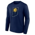thumbnail image 2 of Men's Navy Indiana Pacers Alternate Logo Long Sleeve T-Shirt, 2 of 3