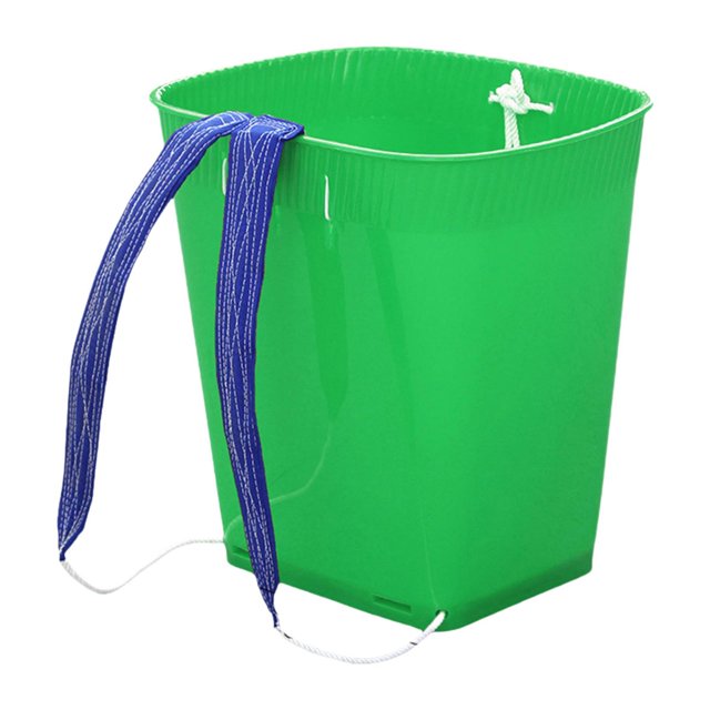 Cesta trasera para almacenar frutas, cubo de agua ligero con correas para los hombros para ir de compras, recoger setas, pescar al aire libre Verde