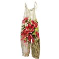 thumbnail image 1 of Monos estampados con cordones y pantalones cargo para mujer Monos holgados con tirantes y estampado abstracto de verano Fridja  alkflakhf36972, 1 of 5