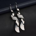 thumbnail image 2 of fastboy Minuscule 1 Paire Rotation Forme Boucles d'Oreilles Bohème Longue Goutte Boucles d'Oreilles Dame Partie Bijoux Argent, 2 of 3