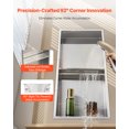 thumbnail image 4 of VEVOR Shower Niche, 13 x 25 x 4 inch Recessed Wall Niche Double-layer, with Hollowed-out Divider,Heavy-duty Stainless Steel Modern Shampoo Storage Organizer,Waterproof, Silver for Bathroom, 4 of 9