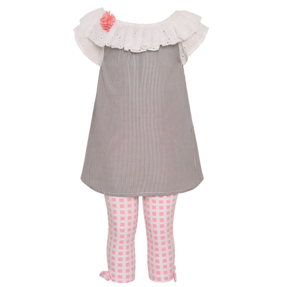 Rare Editions Girls Brown Fuchsia Cupcake Dress Leggings Outfit Set 2T New