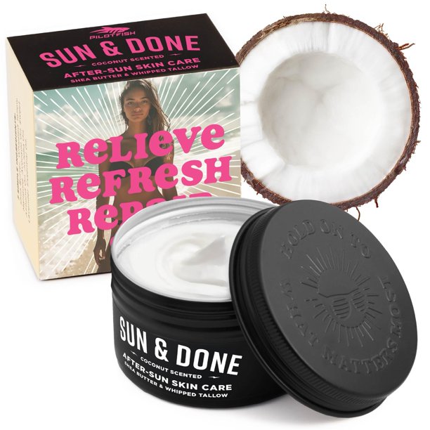 Crema curativa para quemaduras solares de sebo de ternera batida After Sun Care