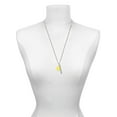 thumbnail image 3 of Delight Jewelry Silvertone Small Yellow Enamel Disc Silvertone Balance Bar Charm Necklace, 23", 3 of 4