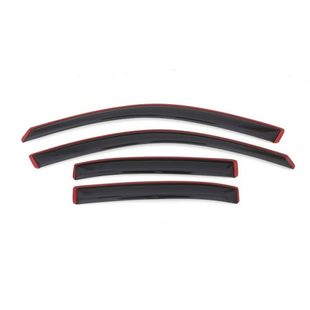 Smoke Front Deflectors - AVS 13-15 Chevy Malibu Ventvisor In-Channel Front & Rear Window Deflectors 4pc - Smoke