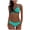 Green, variant on Staron Women's Two-Piece Swimwear Bikini Set Solid Color Splicing Print Triangle Beach Vacation Swimsuit, Yellow M