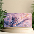 thumbnail image 6 of 1 Pcs 2D Flat License Plate Covers & Frames, Tiger in Cherry Blossom Tree For Decorative Front, Waterproof For Decoration Aluminum License Plate Covers & Frames Cover For Men Women, 12" X 6", 6 of 7